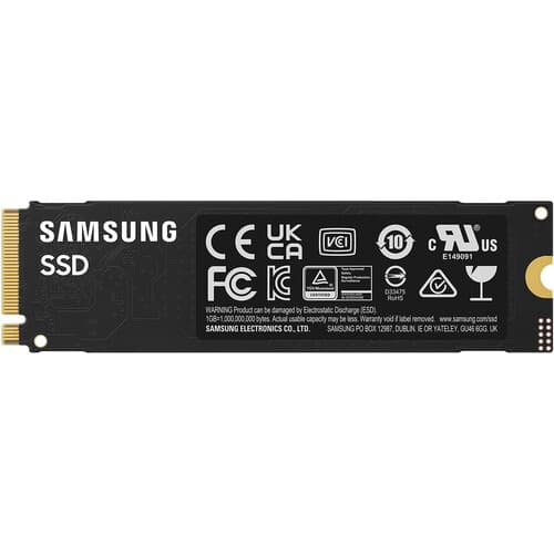 Samsung 990 EVO Plus 2TB SSD 背面 - 型號標籤與序號, M.2 2280 介面