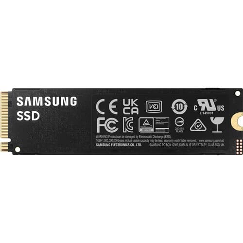 Samsung 990 Pro 2TB SSD 背面 - 型號標籤與序號, M.2 2280 介面