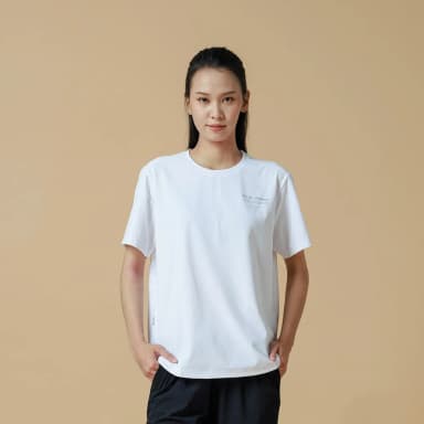 EiDER 女短袖圓領排汗上衣 / 23EDWM23206-[白]