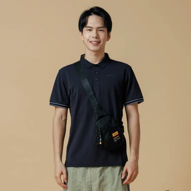 EiDER 男涼感短袖POLO衫 / 23EDMM23237-[黑]