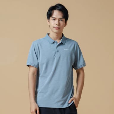 EiDER 男涼感短袖POLO衫 / 23EDMM23237-[灰]